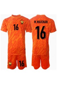 Frankrike Mike Maignan #16 Keeper Babyklær Borte Fotballdrakt til barn EM 2024 Korte ermer (+ Korte bukser)